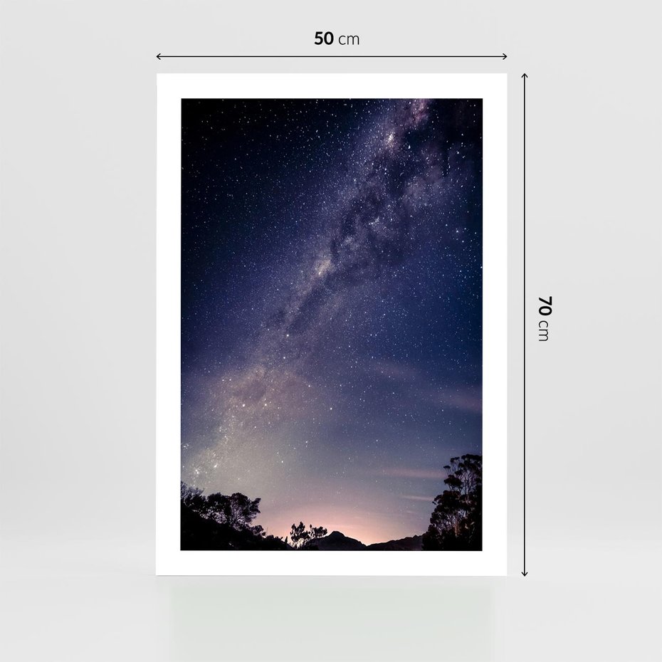 Plakat bez ramy 50x70 - Gwiaździste Ujęcie - gwiaździste niebo, noc