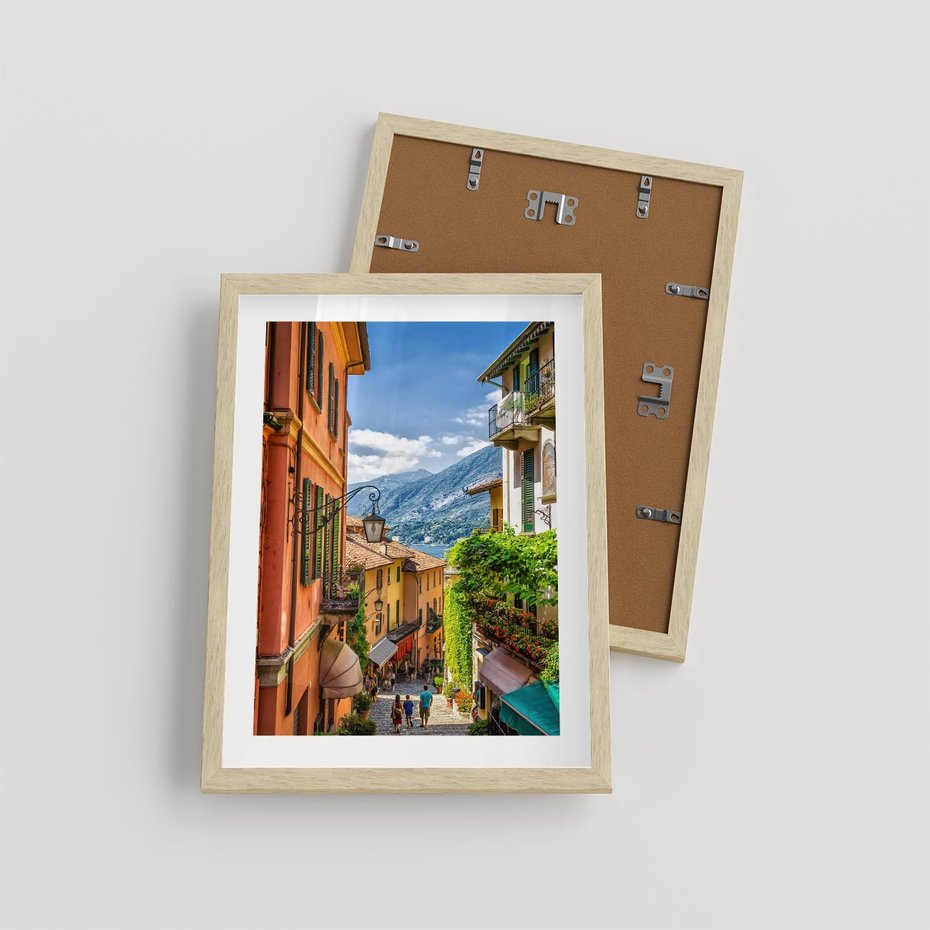 Plakat w ramie 30x40 - Tropienie Nieskończoności - uliczka, perspektywa - rama drewno