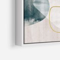 Obraz w ramie 80x80 - Minimalistyczne Plamy Farby - pastelowe geometryczne plamy, akwarela - rama biała