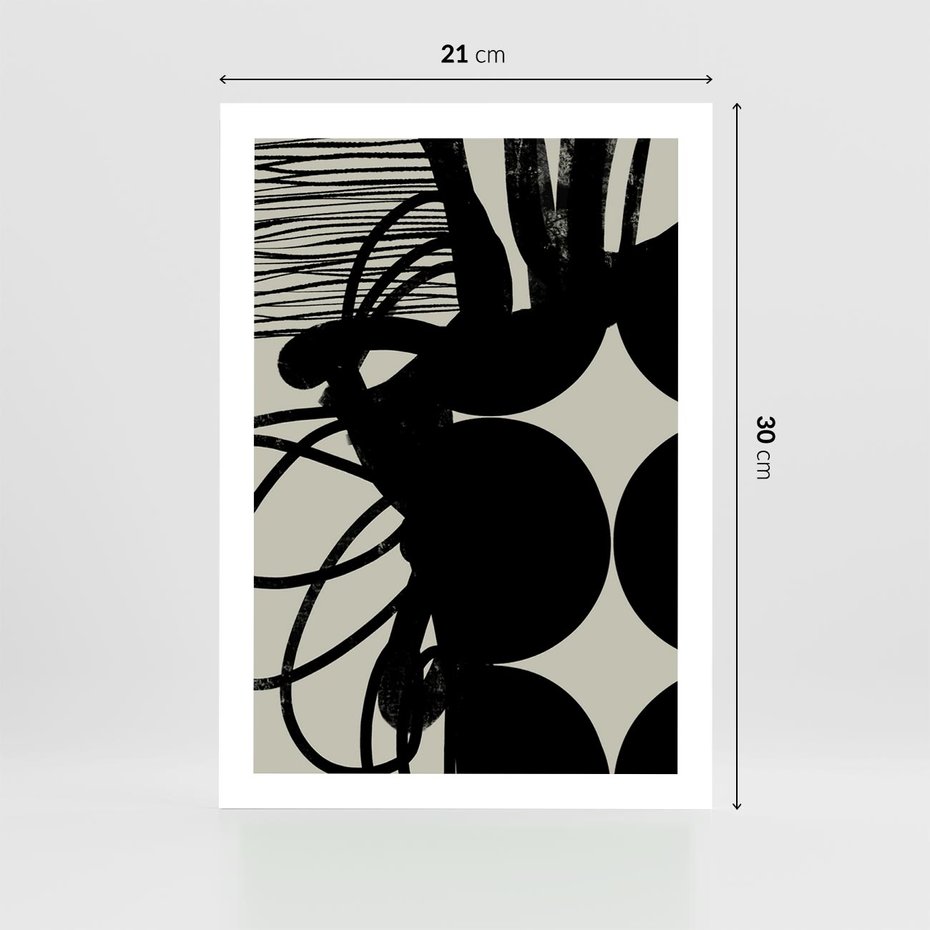 Plakat bez ramy 21x30 - Modernistyczne Refleksje - abstrakcja, mroczny klimat