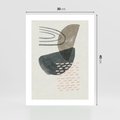 Plakat bez ramy 30x40 - Geometria w Beżowych Odcieniach - abstrakcja, geometria