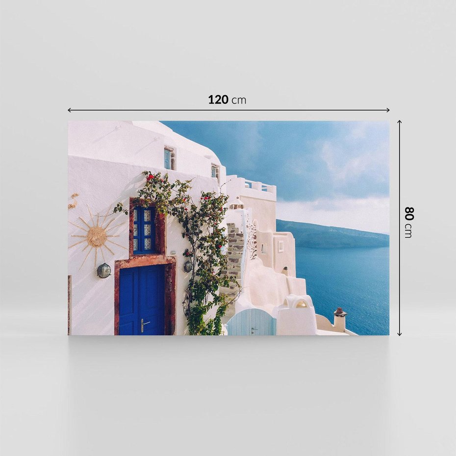 Obraz na płótnie 120x80 - Urok Greckiej Wyspy - Santorini, Grecja