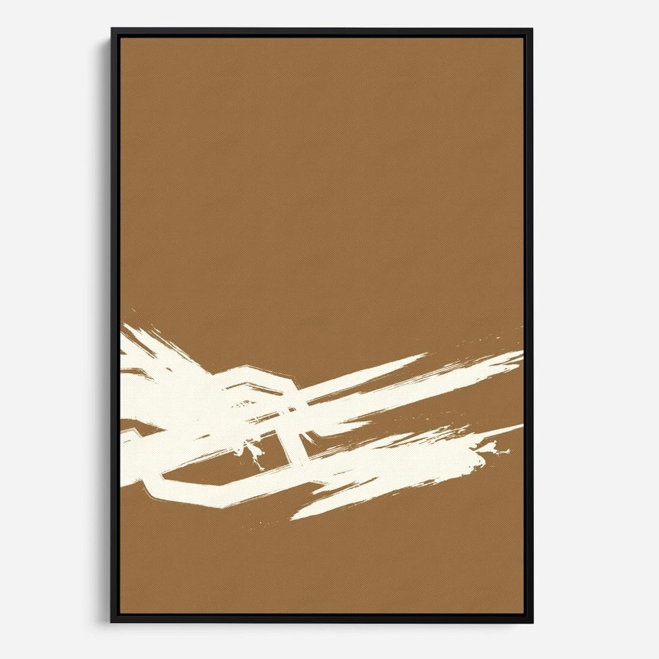 Obraz w ramie 50x70 - Taniec Energii - abstrakcyjne kreski, maźnięcia - rama czarna