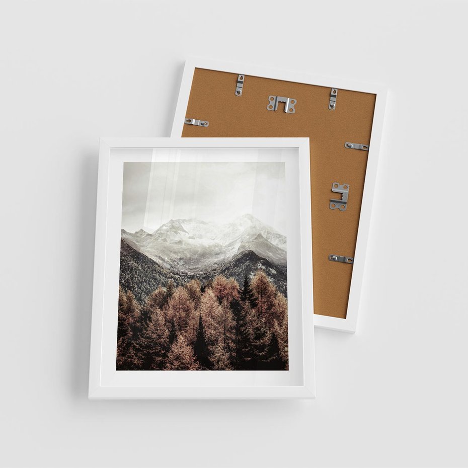 Plakat w ramie 40x50 - Jesienna Przyroda - góry, jesień - rama biała