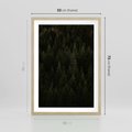 Plakat w ramie 50x70 - Ciemny las iglasty - las, iglasty - rama drewno