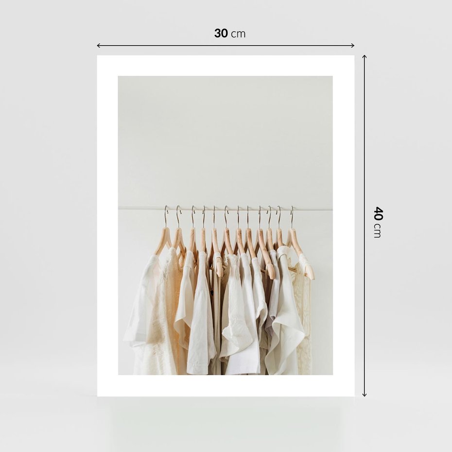 Plakat bez ramy 30x40 - Elegancja Prostoty - ubrania, modowa fotografia