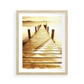 Plakat w ramie 40x50 - Stary pomost w sepia - pomost, sepia - rama drewno