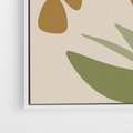 Obraz w ramie 50x70 - Minimalizm z Roślinami - nowoczesny plakat, roślinność - rama biała