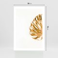 Plakat bez ramy 50x70 - Przyjemność dla Oczu - złote, liście