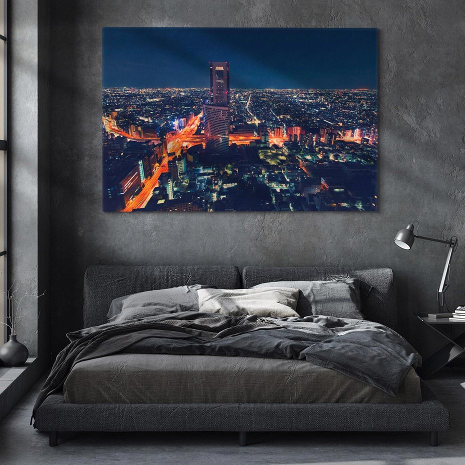 Obraz na płótnie 120x80 - światła i tradycja - Japonia, Tokio