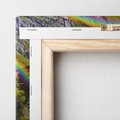 Obraz na płótnie 120x80 - Tęczowe góry - harmonia kolorów - tęcza, góry
