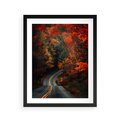 Plakat w ramie 40x50 - Jesienne Podróżowanie - fotografia, jesień - rama czarna