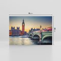 Obraz na płótnie 70x50 - Magiczny Londyn: Tamiza i Big Ben - Londyn, Tamiza
