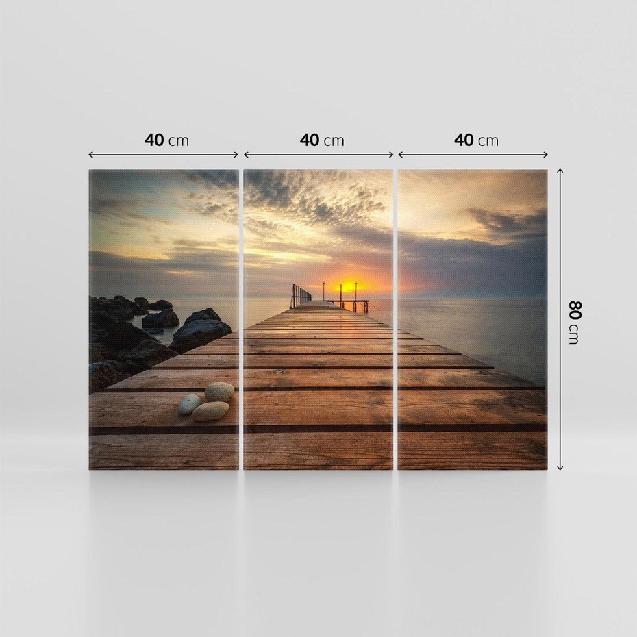 Obraz na płótnie 120x80 - Molo nad bułgarskim morzem - Bułgaria, molo