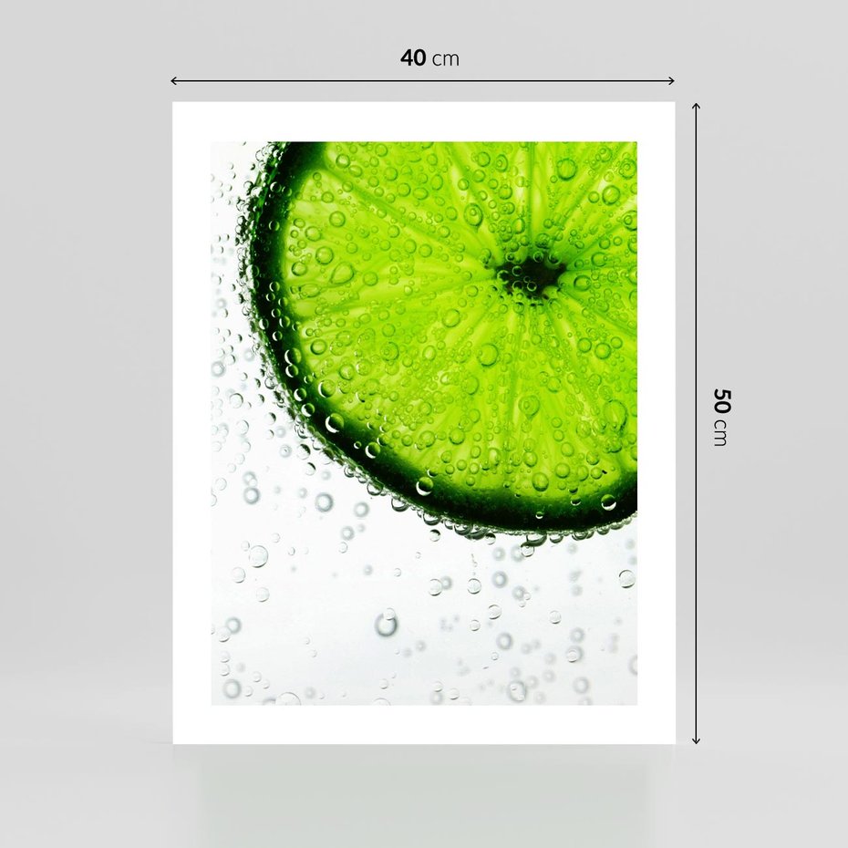 Plakat bez ramy 40x50 - Świeżość i kwasowość limonki - limnka, owoce