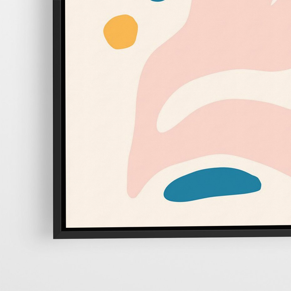 Obraz w ramie 70x100 - Granice Inspiracji - abstrakcyjne dziwne formy, nowoczesny plakat - rama czarna