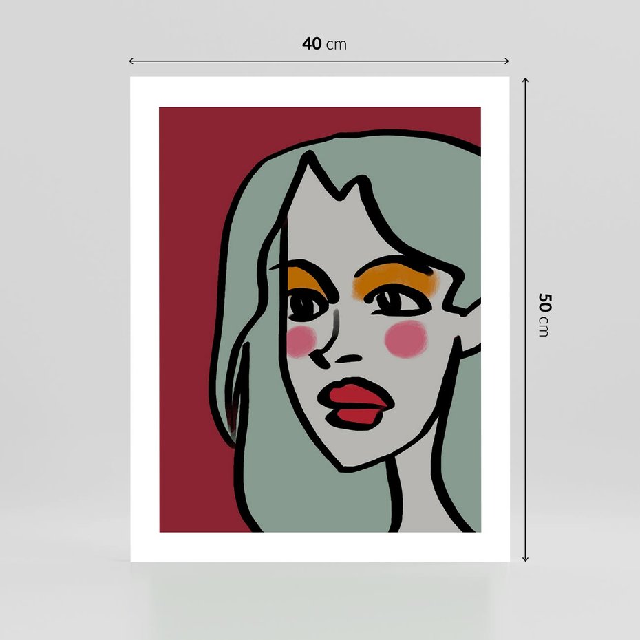 Plakat bez ramy 40x50 - Ekspresja Linii - nowoczesny plakat, mocna linie