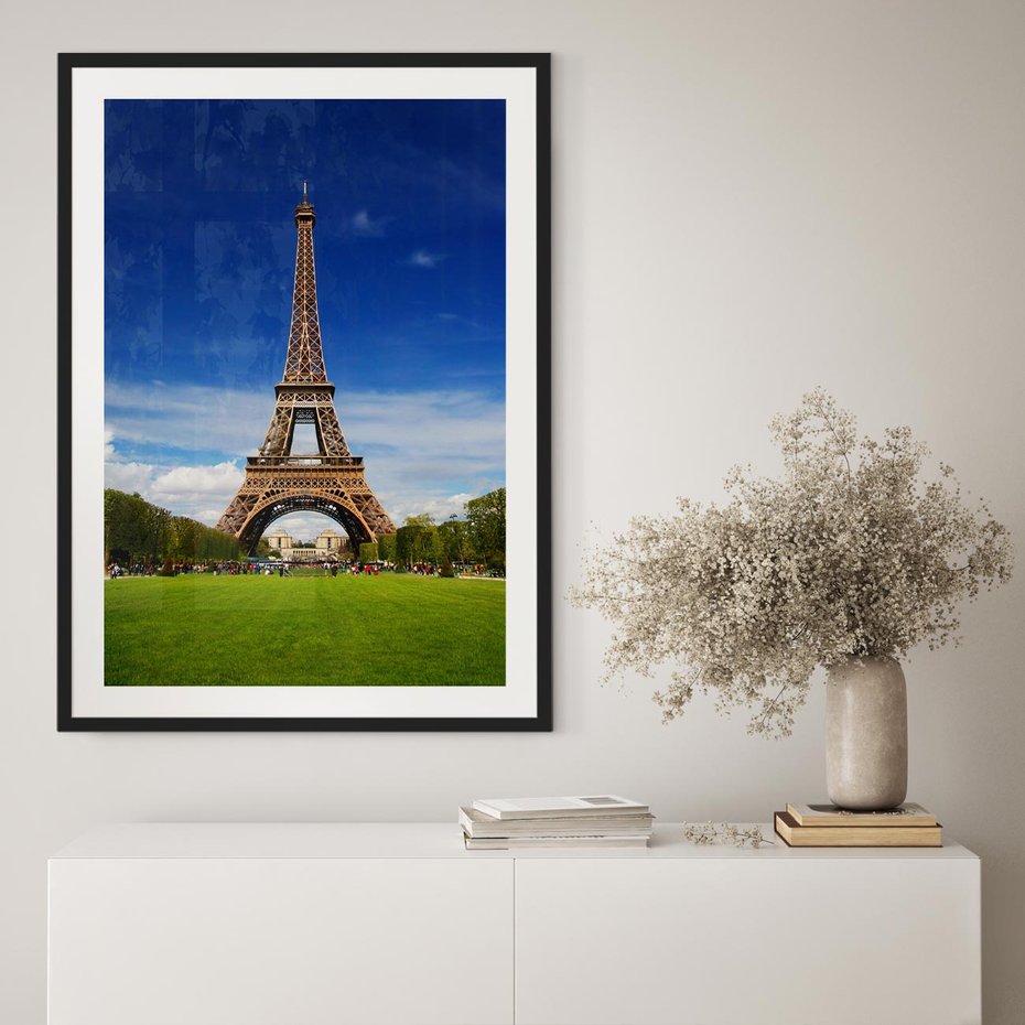 Plakat bez ramy 21x30 - Eiffla: symbole Paryża - Eiffla, Paryż