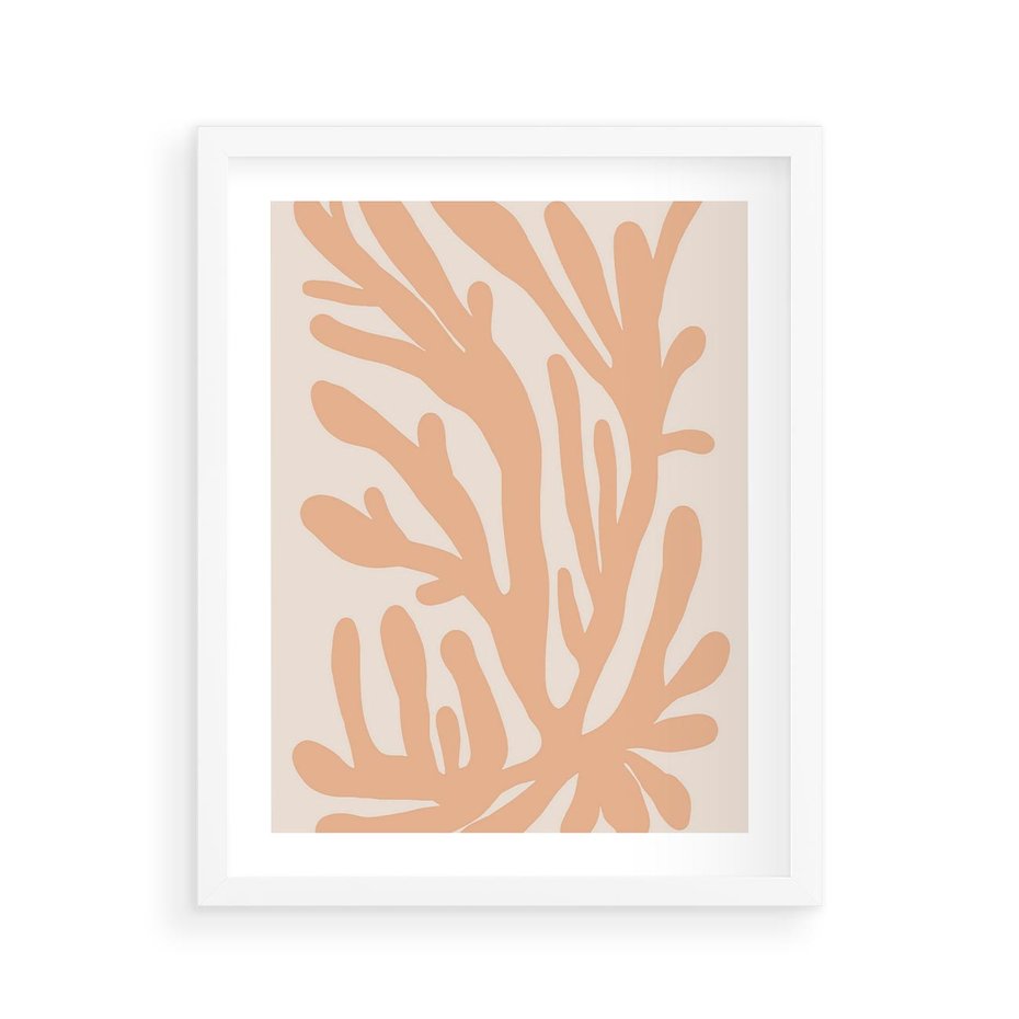 Plakat w ramie 40x50 - Rozkwitające Abstrakcje - nowoczesna sztuka, plakat modern - rama biała