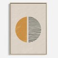 Obraz w ramie 80x120 - Kształty Nowych Granic - nowoczesna sztuka, minimalizm - rama drewno