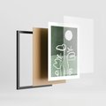 Plakat w ramie 30x40 - Wibracje Naturalnej Równowagi - zielony plakat, roślinne inspiracje - rama czarna