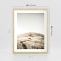 Plakat w ramie 40x50 - Wzgórze w Odcieniach Sepii - wzgórze, trawy - rama drewno