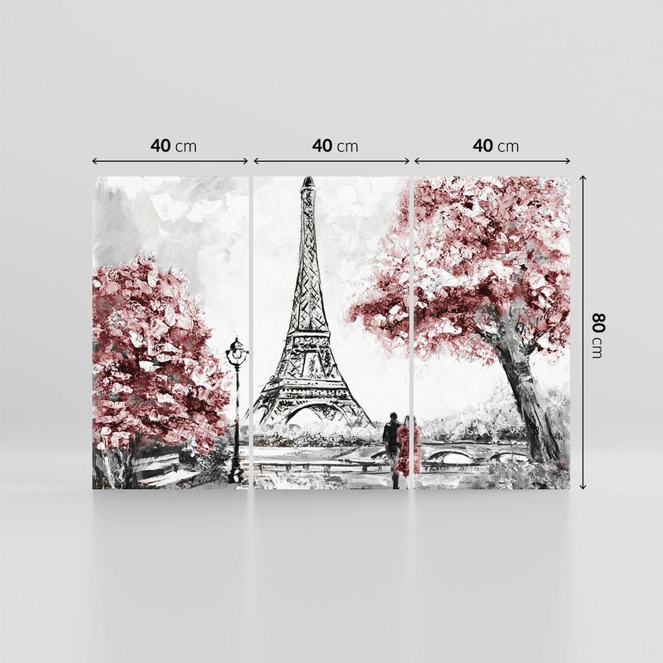 Obraz na płótnie 120x80 - Romantyczny Paryż - Paryż, Wieża