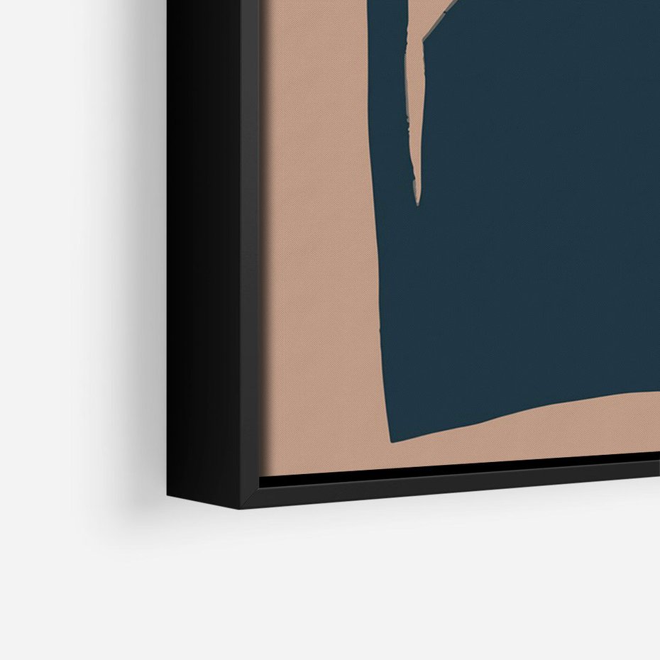 Obraz w ramie 70x100 - Wnętrza Boho Serca - abstrakcyjny obraz, plakat - rama czarna