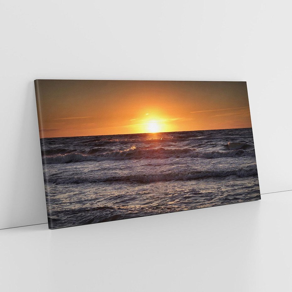 Obraz na płótnie 100x50 - Zachód Słońca Nad Morzem - zachód słońca,