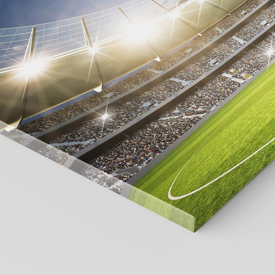 Obraz na płótnie 120x80 - pasja piłki nożnej - stadion, piłka