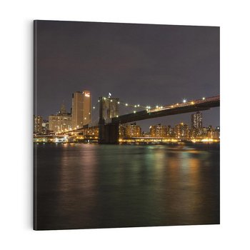 Obraz na płótnie 70x70 - Most nad nowojorską panoramą - most, Nowy Jork