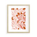 Plakat w ramie 40x50 - Nieskrępowane wyobraźnie kolorów - kwiaty, pastelowe kolory - rama drewno
