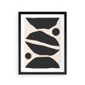 Plakat w ramie 30x40 - Surowa Abstrakcja - abstrakcyjny nowoczesny obraz, surowość - rama czarna