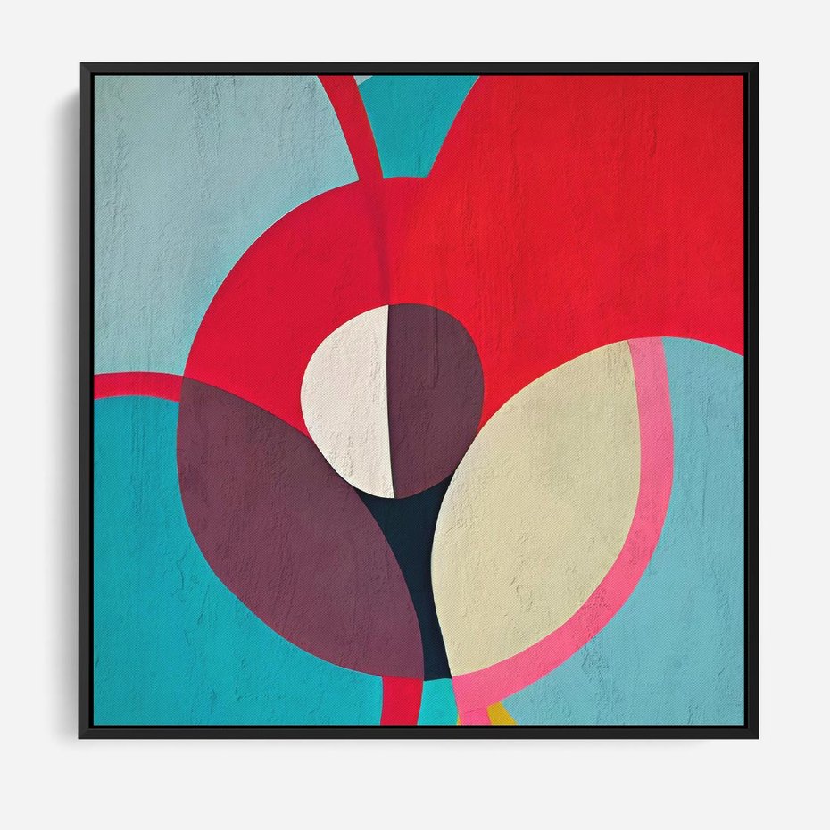 Obraz w ramie 50x50 - Kolorowe Odsłony Inspiracji - abstrakcyjny obraz, olejny - rama czarna