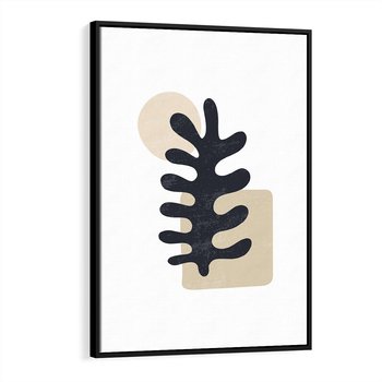 Obraz w ramie 50x70 - Opowieść Przenikających Energii - inspiracja mattise, abstrakcja - rama czarna