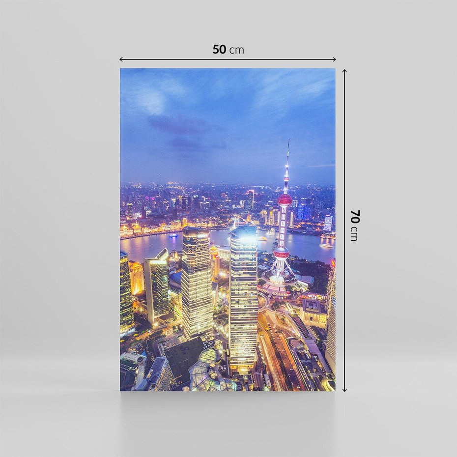 Obraz na płótnie 50x70 - Shanghai: Mocnowieżowce Azji - Shanghai, Chiny
