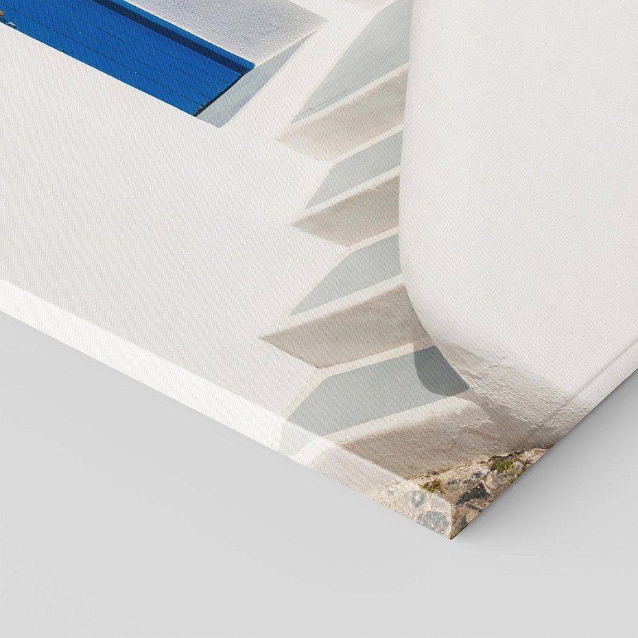 Obraz na płótnie 80x120 - Powitanie Wyspy - Santorini, drzwi