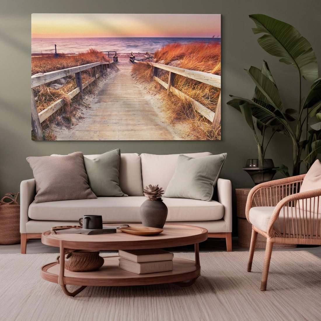 Obraz na płótnie 120x80 - Spacer Wśród Przyboju - dróżka, morze