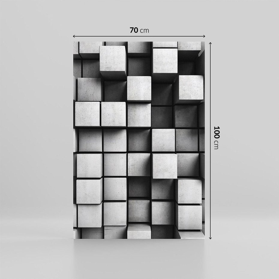 Obraz na płótnie 70x100 - Abstrakcyjne 3D kwadraty - 3D, abstrakcja