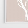 Obraz w ramie 70x100 - Impresje Pastelowych Nastrojów - minimalistyczny delikatny obraz, beżowe odcienie - rama biała