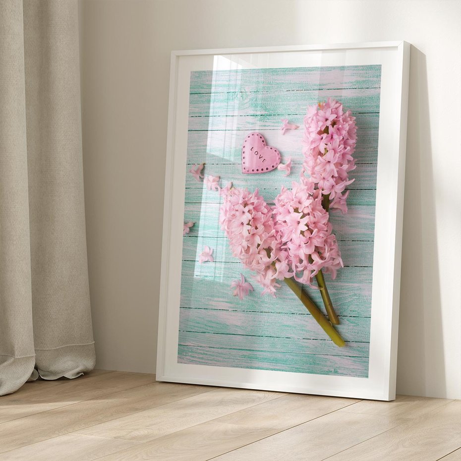 Plakat bez ramy 40x50 - Hiacynty w Kwiatowej Kompozycji - hiacynty, kwiaty