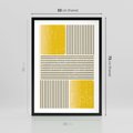 Plakat w ramie 50x70 - Geometria w Ruchu - geometria, proste linie - rama czarna