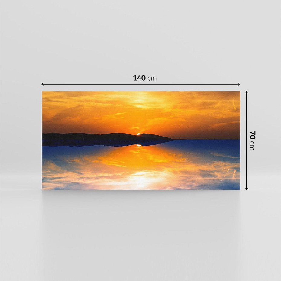 Obraz na płótnie 140x70 - Zachód słońca nad oceanem - zachód słońca,