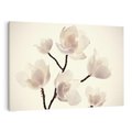 Obraz na płótnie 70x50 - Elegancja Natury - magnolia, białe
