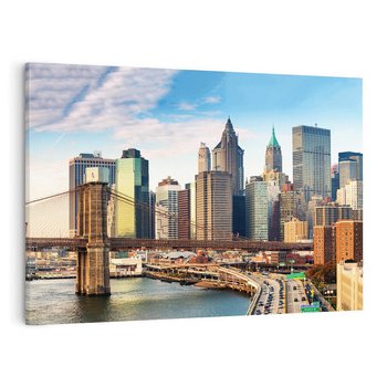 Obraz na płótnie 70x50 - Manhattan o zmroku - Nowy Jork, Manhattan