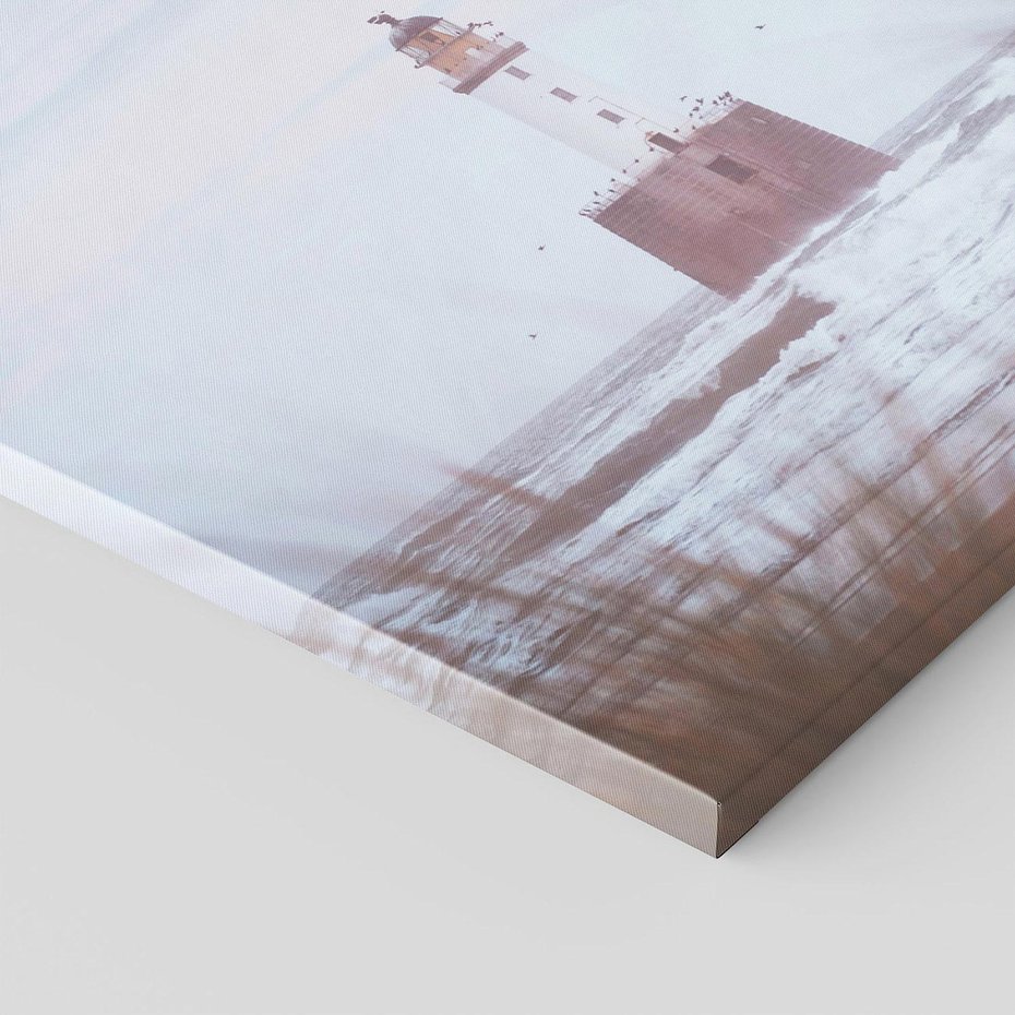 Obraz na płótnie 30x30 - Magiczna Aura - latarnia, mgła