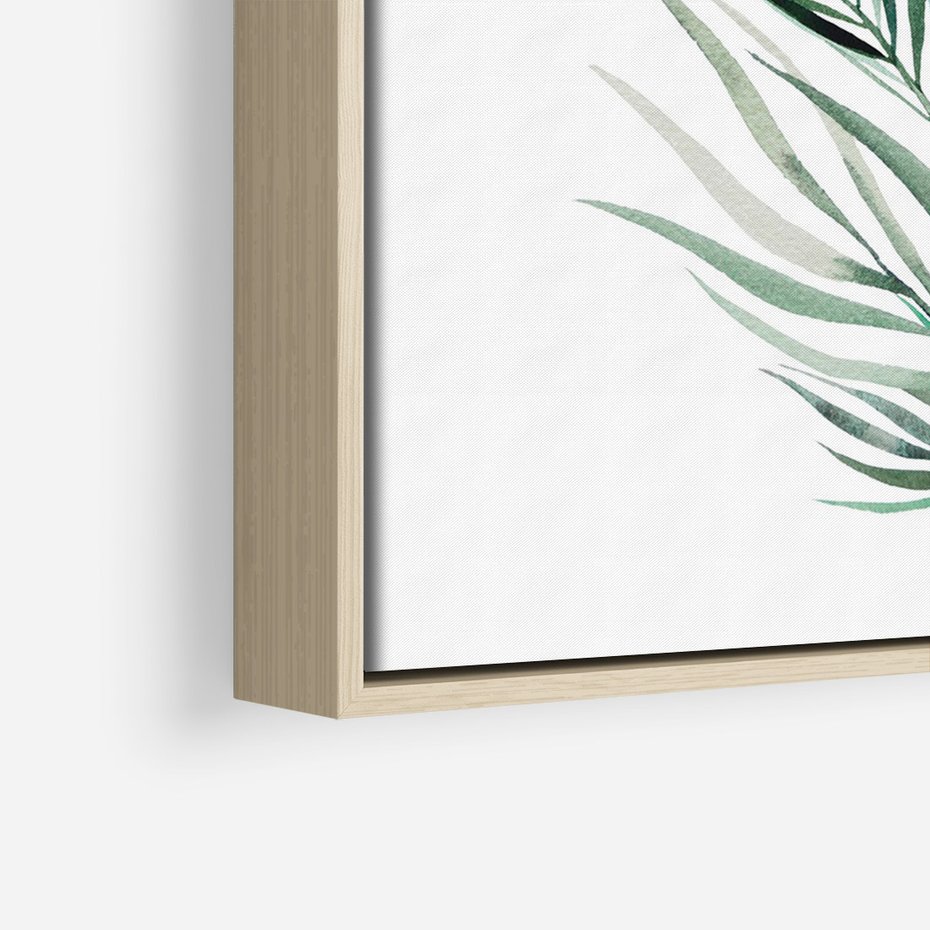 Obraz w ramie 50x70 - Blask Natury - złote, liście - rama drewno