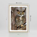 Plakat w ramie 50x70 - Tajemniczy Stróż - sowa, las - rama drewno