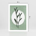 Plakat bez ramy 50x70 - Kształty Zielonego Ukojenia - zielony plakat, roślinne motywy