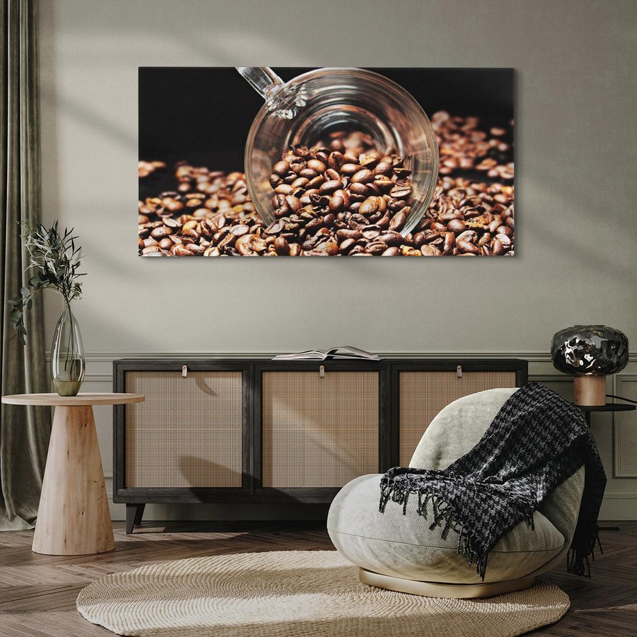 Obraz na płótnie 100x50 - Kawa ziarna pełne aromatu - kawa, ziarna